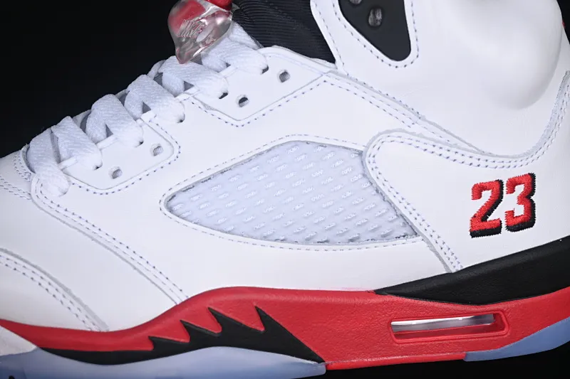 All categories Air Jordan Jordan series basketball shoes Air Jordan 5 TG version Air Jordan 5 Retro "Fire Red Black Tongue" AJ5 Joe 5 Rukawa Maple Flame Red first layer basketball shoes HQ7978-101